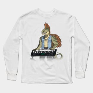 DINOMETAL - DIMETRODON (No Background) Long Sleeve T-Shirt